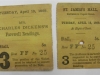 Tickets for Dickens' Farewell Readings at St.James's Hall in London on Tuesday, April 11th, 1869